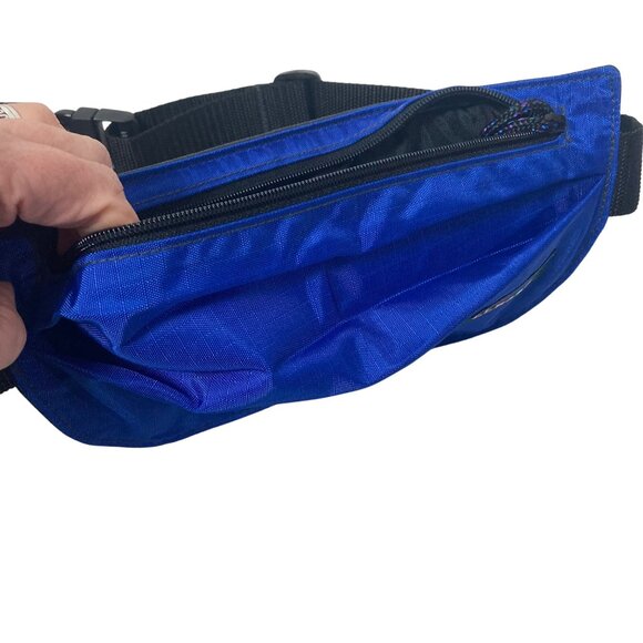Vintage LL Bean Blue Nylon Fanny Pack Bum Bag Adjustable Strap Zippered Pocket - Picture 4 of 8
